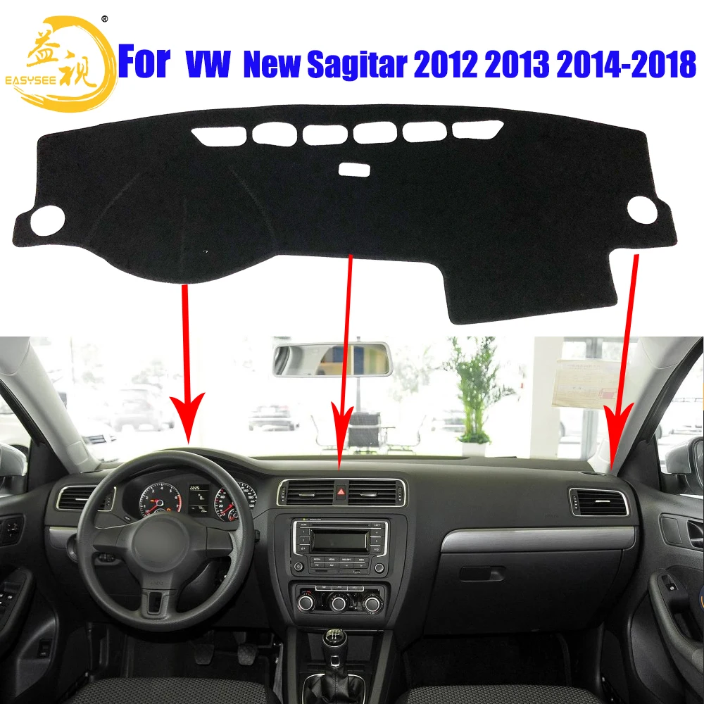 

Easysee Dashboard Cover Pad Dashmat Dash Mat Sun Shade Dash Board Cover Carpet For Volkswagen New Sagitar 2012 2013 2014-2018