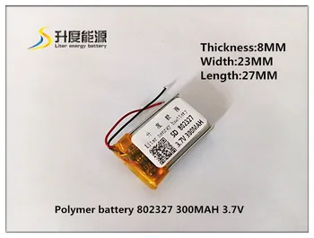 

best battery brand 3.7V lithium polymer battery 802327 300mAh Bluetooth module with protection board electricity calculator