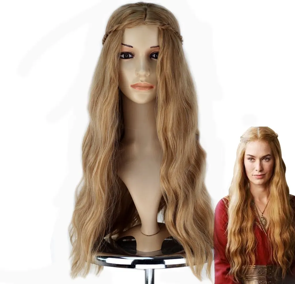 Игра престолов Cersei Lannister Косплей головные уборы золотые волосы|Аксессуары для