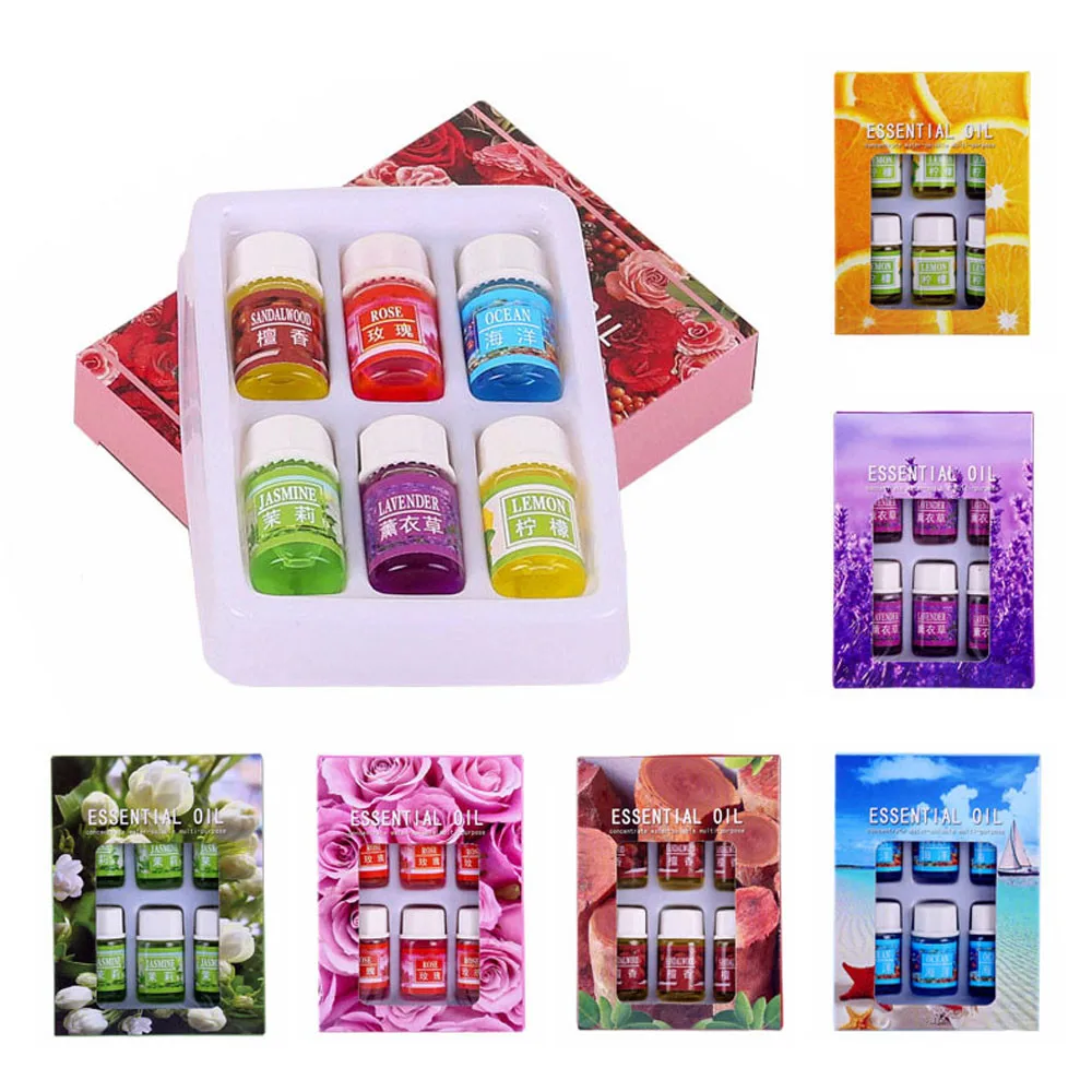 

6 Flavor 3ML/Box Natural Plants Aromatic Shower Oil Spa Massage Aromatherapy Essential Oil Nourish Skin Beauty Body Skin Care D