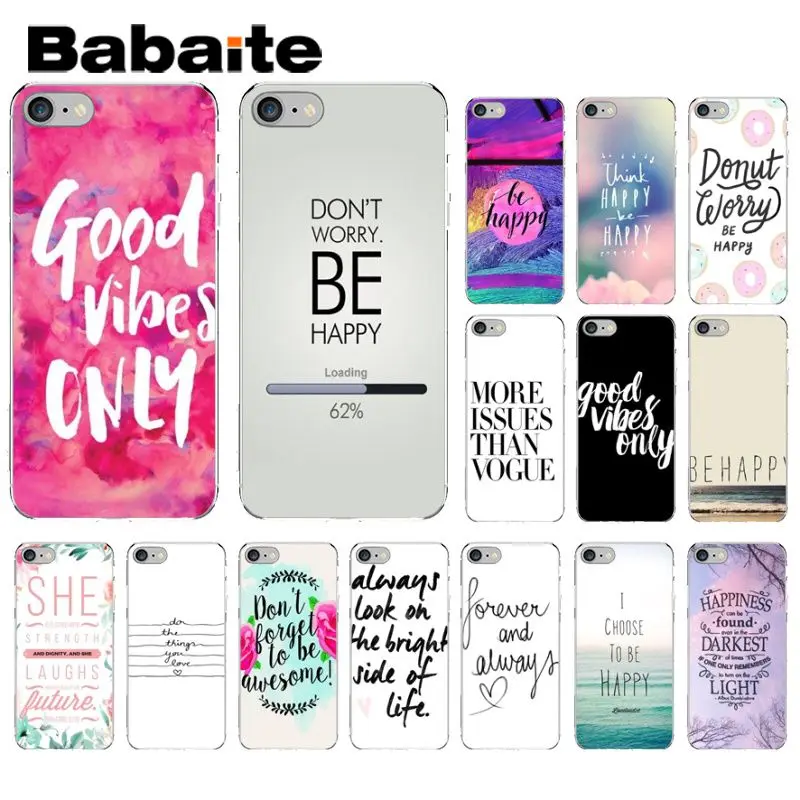 Babaite пословица фраза девиз Good Vibes Только любовь фото мягкий чехол для телефона iPhone