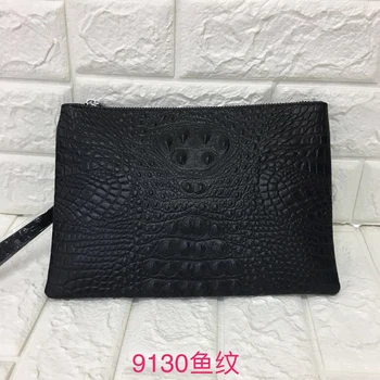 

Crocodile pattern cowhide Leather men's clutch bag men's handbag men mobile phone bag card holder wallet business men purse