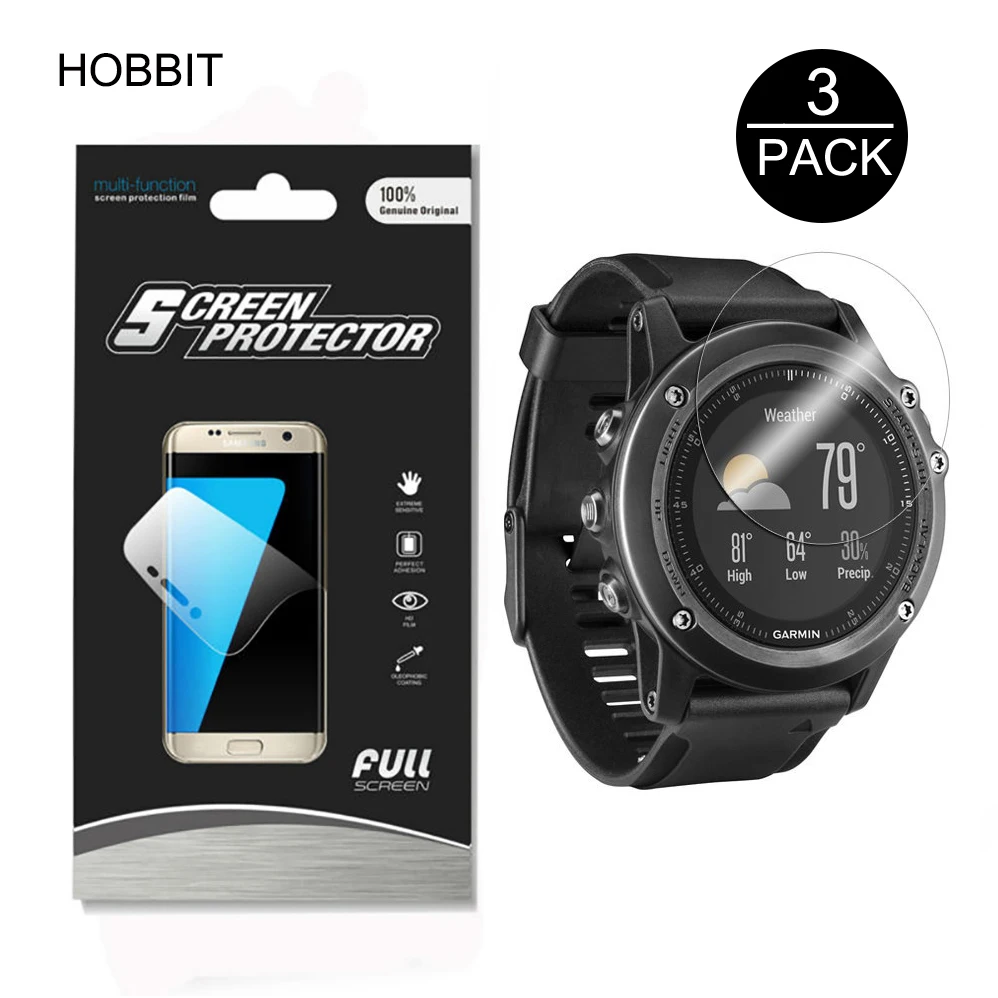 

3 Pack For Garmin Watch Fenix 3 Full Cover 7H Anti-shock Explosion Proof High Clear Screen Protector film for Garmin fenix 3 HR