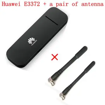 Unlocked Huawei E3372 E3372h-153 plus pair antenna 150Mbps Modem 4G LTE Dongle USB wireless 1