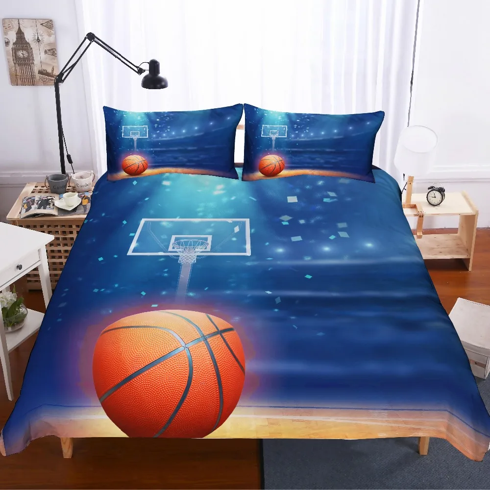 3d Print Basketball Bedding Set Basketball Court Flying