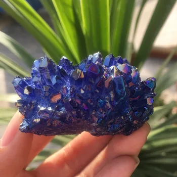 

64g Aura quartz crystal titanium bismuth silicon cluster