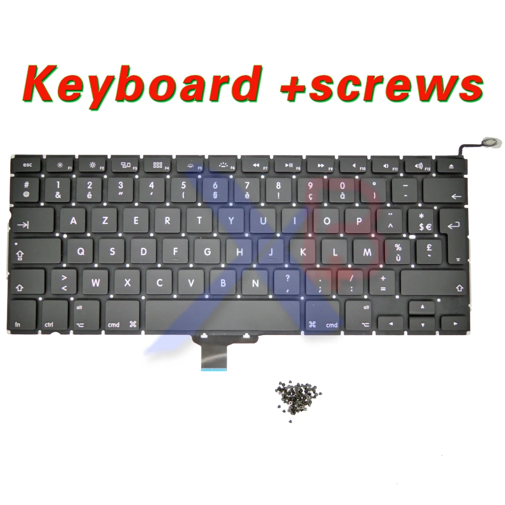  AZERTY FR French keyboard/Backlight Backlit+100pcs keyboard screws For MacBook Pro 13.3