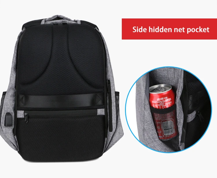 Мужские рюкзаки для ноутбука с зарядкой от usb 15,6 дюймов, модный мужской рюкзак Mochila для отдыха, водонепроницаемый рюкзак для путешествий с защитой от кражи