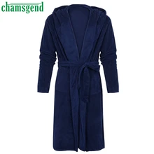 CHAMSGEND, женские халаты, зимняя плюшевая удлиненная шаль, халат, Женская домашняя одежда, длинный рукав, однотонный халат, пальто размера плюс S-5XL#35