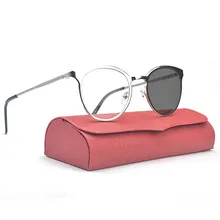 MINCL/Модные солнцезащитные очки Cat Брендовая дизайнерская обувь Металл полный оправы Винтаж близорукие фотохромная линза леди очки для близоруких FML