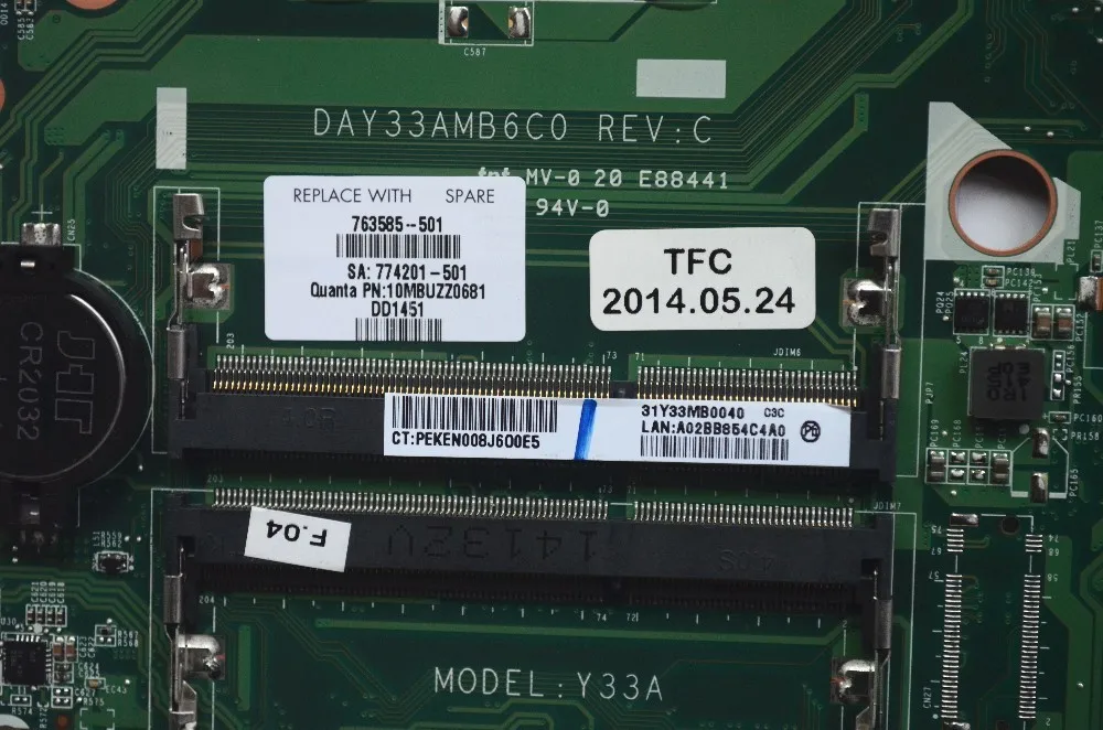 Высококачественная материнская плата MB 763585 501 для ноутбука HP Envy 15 K серии DAY33AMB6C0 i7