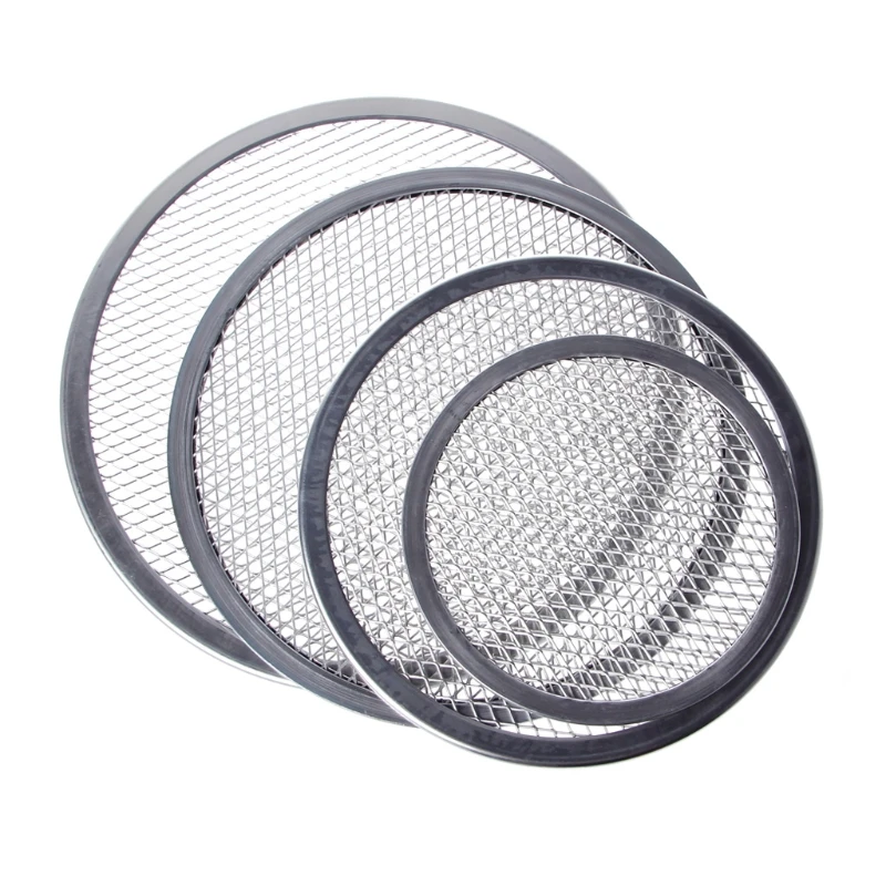 Aluminum Mesh Grill Pizza Screen Round Baking Tray Net Kitchen Tools Ovens Kit M15 pizza bakeware