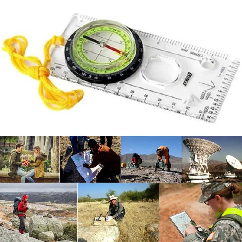 

NEW Outdoor Camping Orienteering Cross-country Race Hiking Special Baseplate Ruler Map Scale Professional Compass Night Bussola