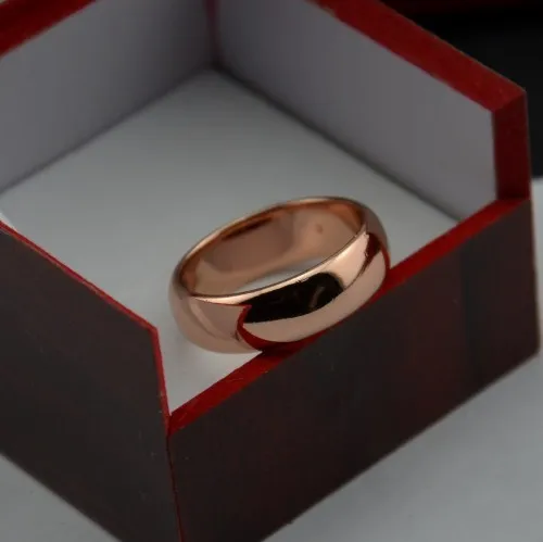 Never Fading Rose Gold Color 6mm Band Rings For Women Men Wedding Lovers Alliance Fine Jewelry