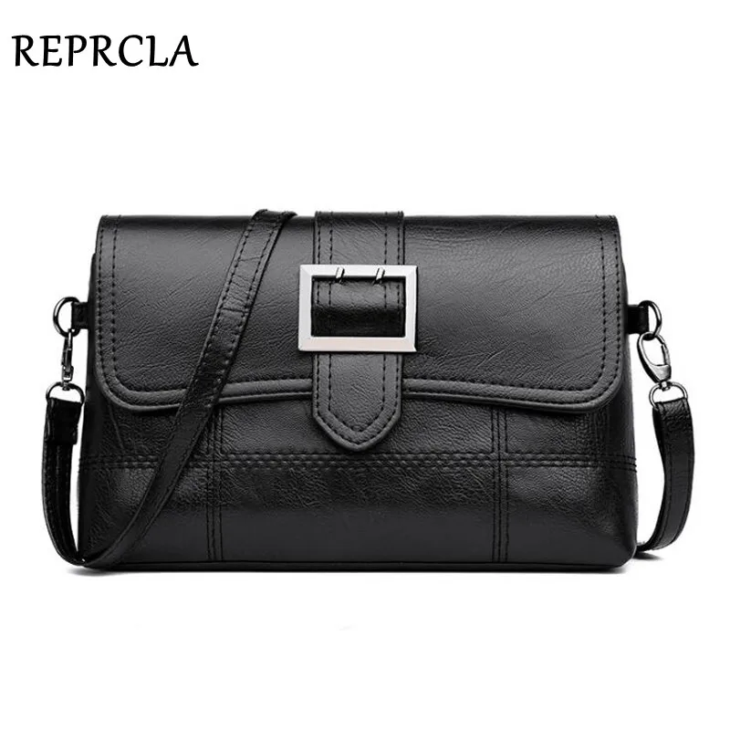 REPRCLA العلامة التجارية مصمم النساء حقيبة كتف الأزياء يد و محفظة بو الجلود Crossbody حقائب للنساء 2019 جديد الأسود والأحمر