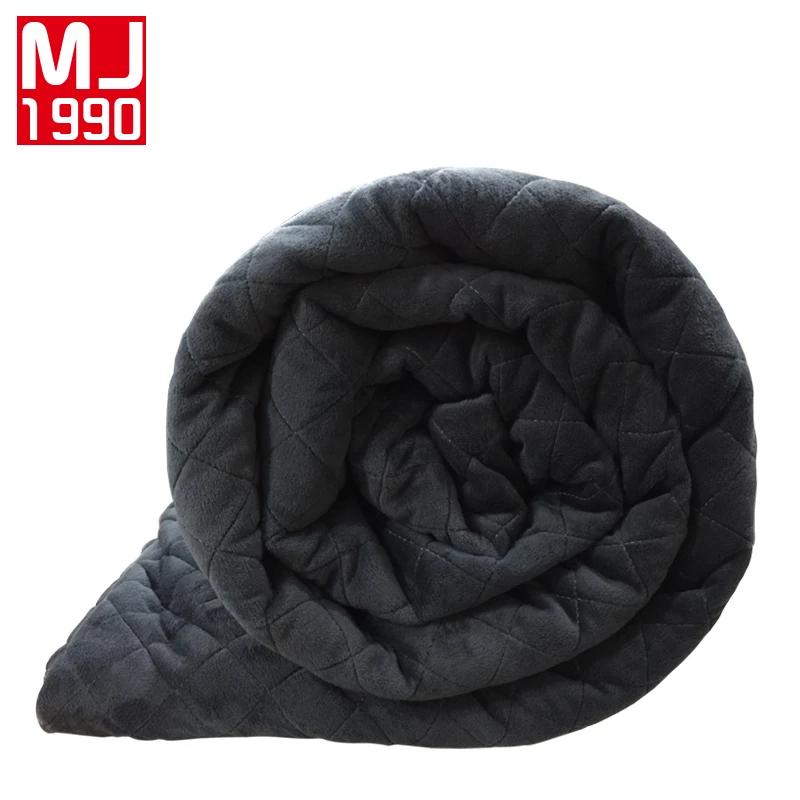 

New American Style Weighted Blanket Dark Grey Crystal Velvet Quilting Duvet Cover Decompression Insomnia Conditioning Cotton