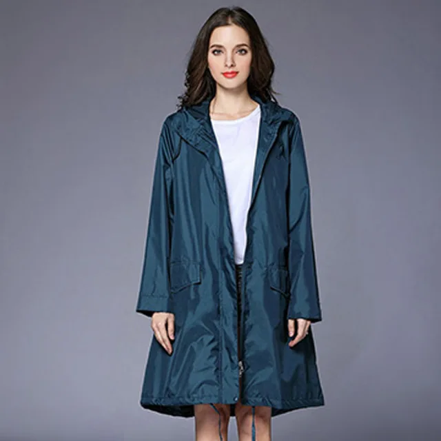 Fashion sleeved adult single Ms raincoat Japanese style Portable Thin