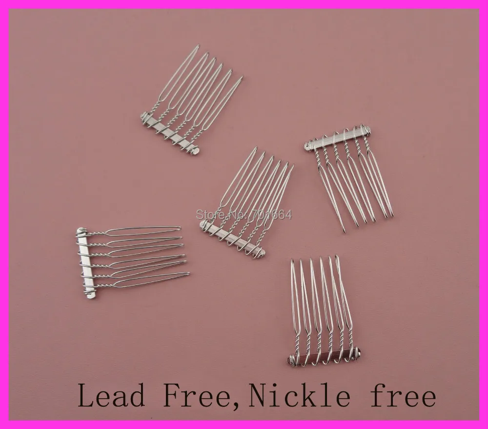 

BARGAIN for BULK high quality silver finish 6teeth plain Metal Hair Combs at lead free and nickle free quality