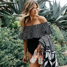 Для женщин цельное платье с оборками купальный костюм с открытыми плечами Женская пляжная одежда, купальник пуш-ап купальник-танкини с пуш-ап купальник монокини ванный комплект MAR27