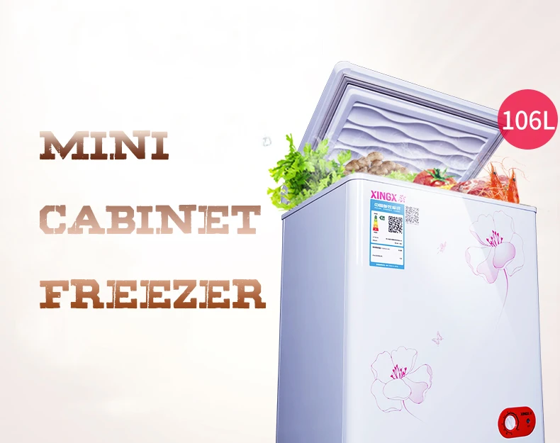 106L бытовой мини-холодильник с большой емкостью, низким уровнем шума, энергосберегающий холодильник для холодной и морозильной камеры, BD/BC-106E