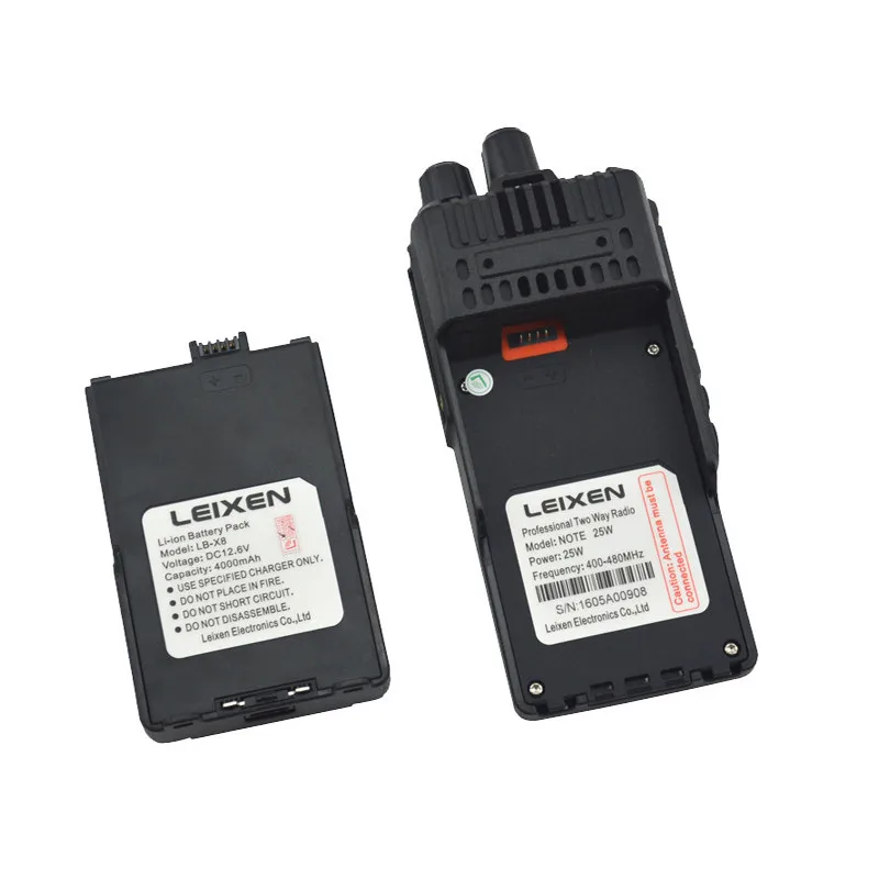  High Power LEIXEN VV-25 25watts long range walkie talkie with 12.6V 4000mAh battery