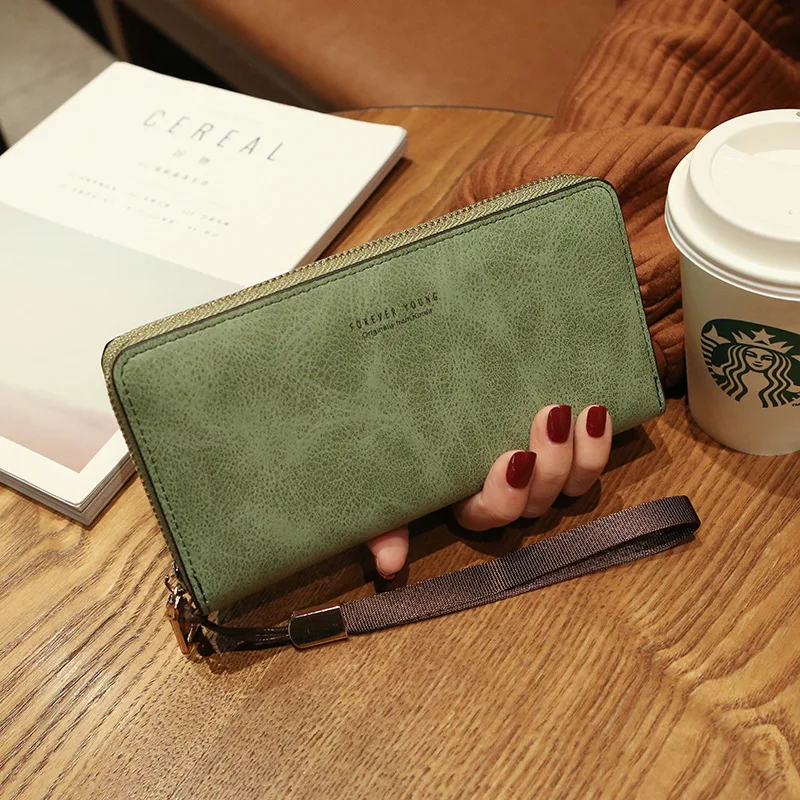  Wallet women mobile phone bag Brand Designer Female card PU Leather Long Womens Wallets and purses  - 33034618661