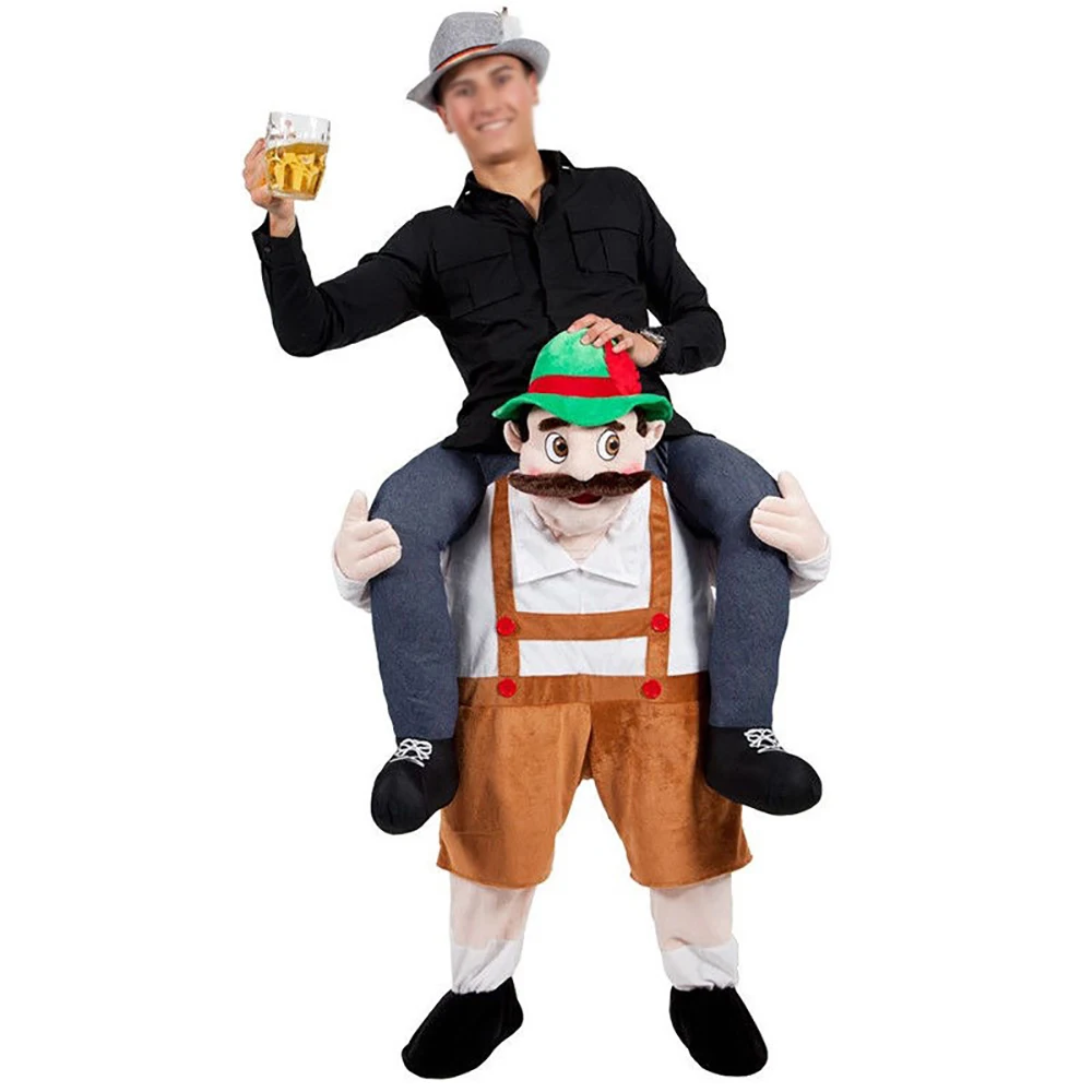 carry me ride on costume oktoberfest beer guy mascot costume ride teddy bear pants unisex fancy dress halloween carnival costume - Cheap Halloween Dresses carry me ride on costume oktoberfest beer guy mascot costume ride teddy bear pants unisex fancy dress halloween carnival costume - Cheap Halloween Dresses