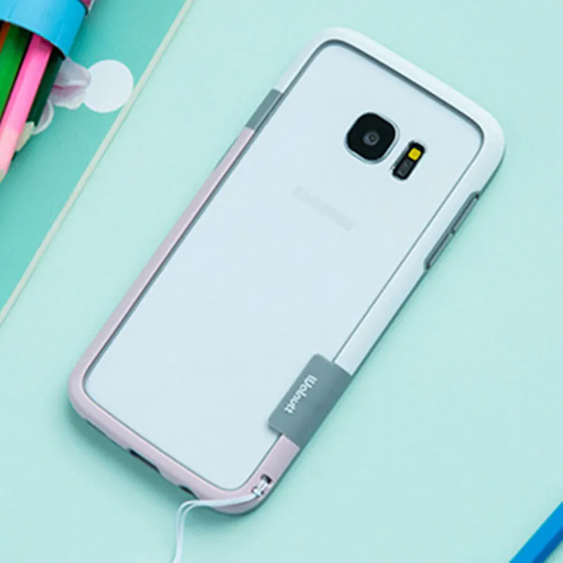For Samsung S7 S7 edge Note8 Luxury Rugged Armor Hybrid soft Cover Frame TPU case for samsung Galaxy S8 S9 plus Phone Arc Bumper
