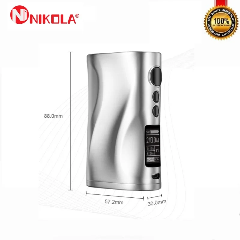 Nikola Medea 218 W caja Mod alimentado por batería Dual 18650 vaporizador de rosca 510 cigarrillos electrónicos VS Vaporesso Mod caja - 4