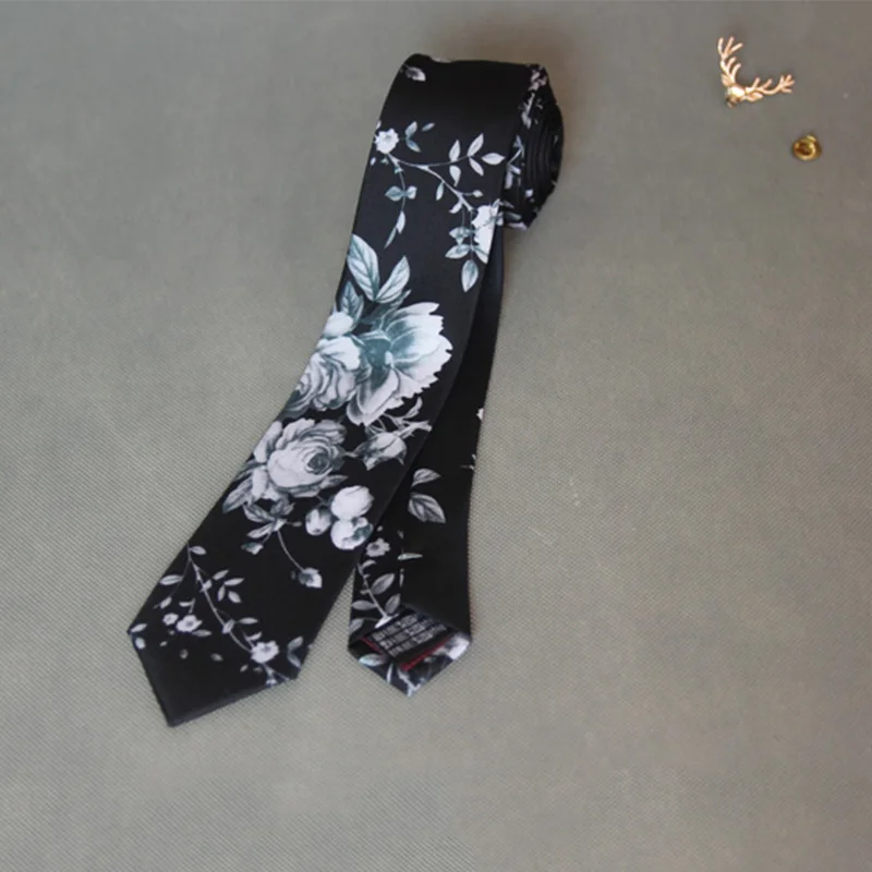 Mantieqingway Бренд Цветочный мужской галстук черные галстуки для мужчин 6 см обтягивающий галстук полиэстер женские шарфы Свадебная вечеринка Gravata подарки