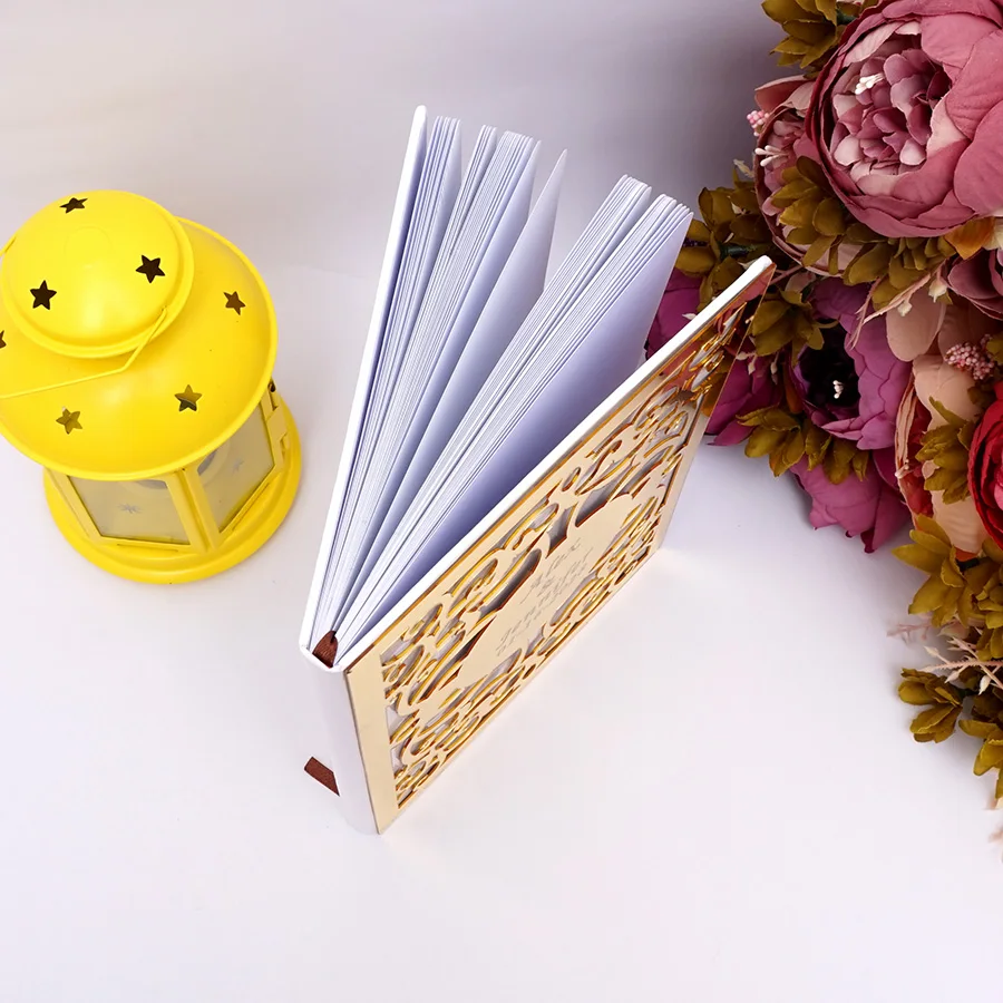Wedding Guest Book 26X19cm Personalized Hollow Out