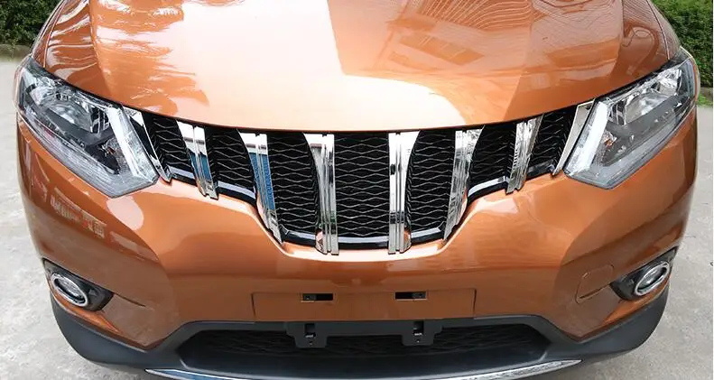 ABS хромированный автомобильный передний бампер вокруг сетки решетка решетки крышки для 14-16 Nissan X-Trail XTrail Rogue