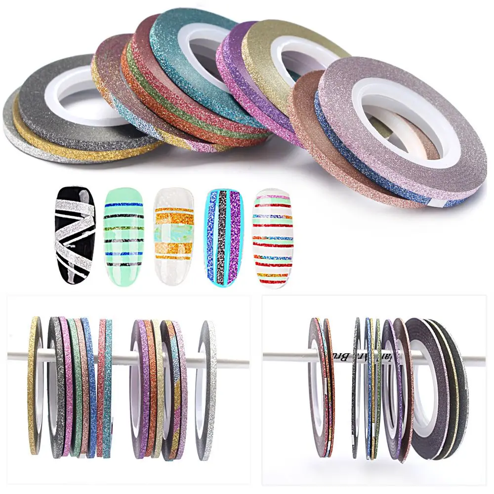 

14 colors Mixed Color Nail Striping Tape Decal For DIY 3D Variety Nail Art Tips Decorations Nail Line Foil nail Art Tape Sticker