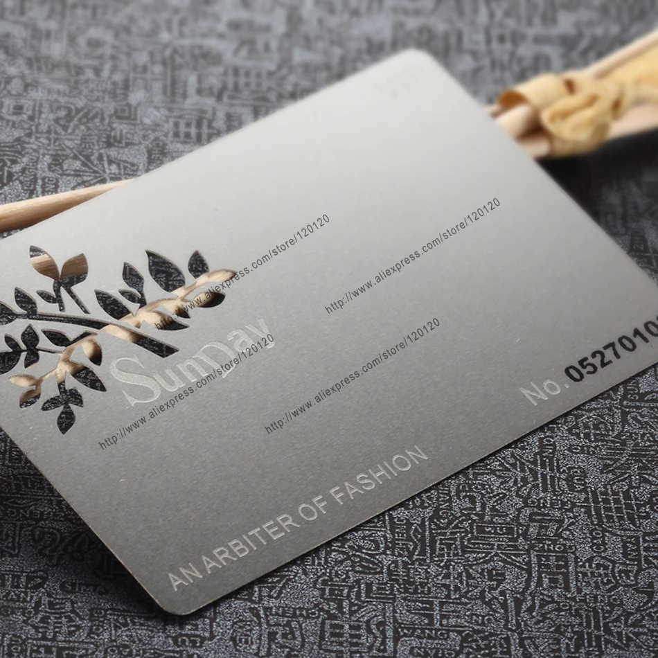 Personalized watch laser engraved quality cataphoresis black stainless steel business metal card