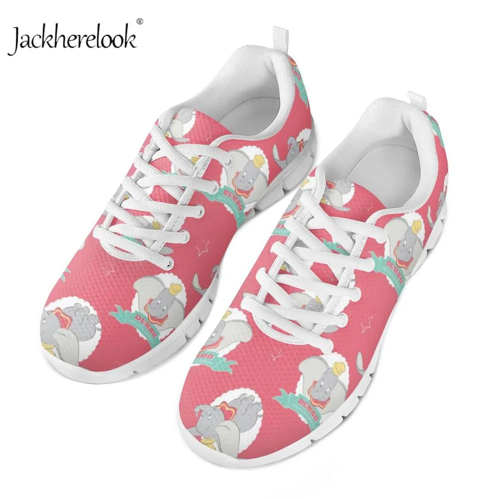 Jackherelook/женские кроссовки с милыми мультяшными животными, слонами, дамскими классическими вулканизированными кроссовками; женская обувь для занятий спортом и теннисами; повседневная обувь