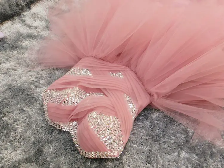 vintage prom dresses High-Low Sexy Evening Dress Short Front Low  Back Sweetheart Tulle Customer made  Prom Dresses Arabic Formal Evening Gown modest prom dresses