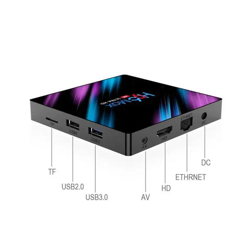 Android 9,0 H96 MAX Rockchip RK3318 ТВ коробка 4K BT4.0 4 Гб ram 32 ГБ rom H96 Max RK3318 телеприставка 2,4G/5G WiFi USB3.0 H96 MAX ТВ коробка