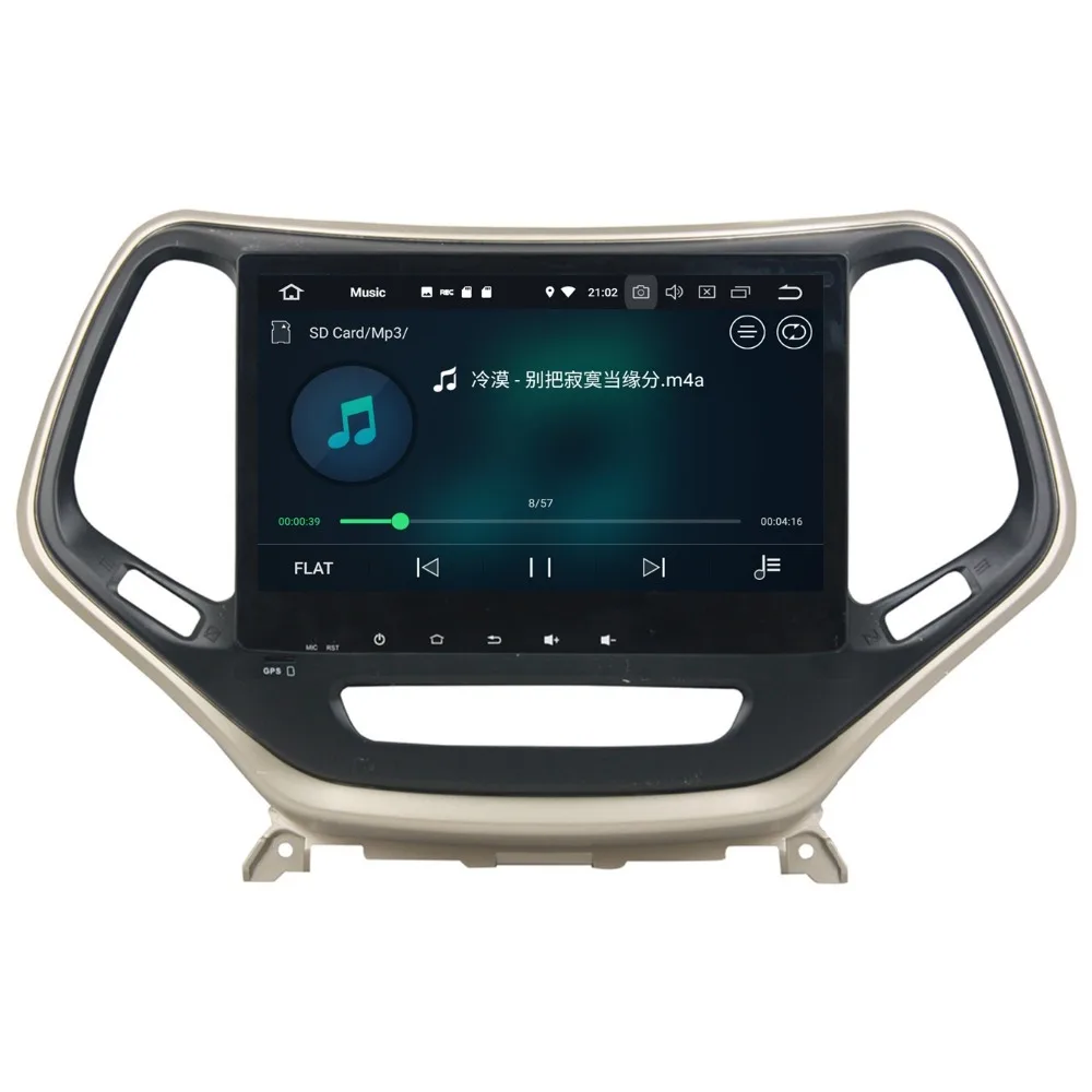 Perfect 10.1" Android 8.0 Car DVD Radio GPS Navigation for Jeep Cherokee 2016 2017 4GB RAM Car Audio Bluetooth WIFI USB DVR 32GB ROM 6