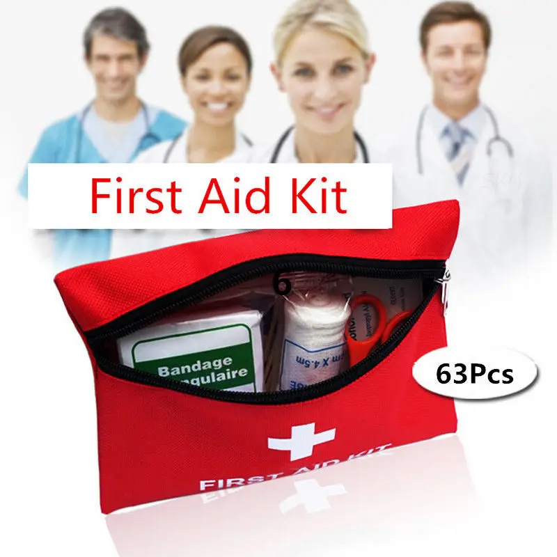 

63Pcs/Set First Aid Emergency Kits y Survival Bag Car Home Medical Bag Travel Outdoor Sports Treatment Pack Wilderness
