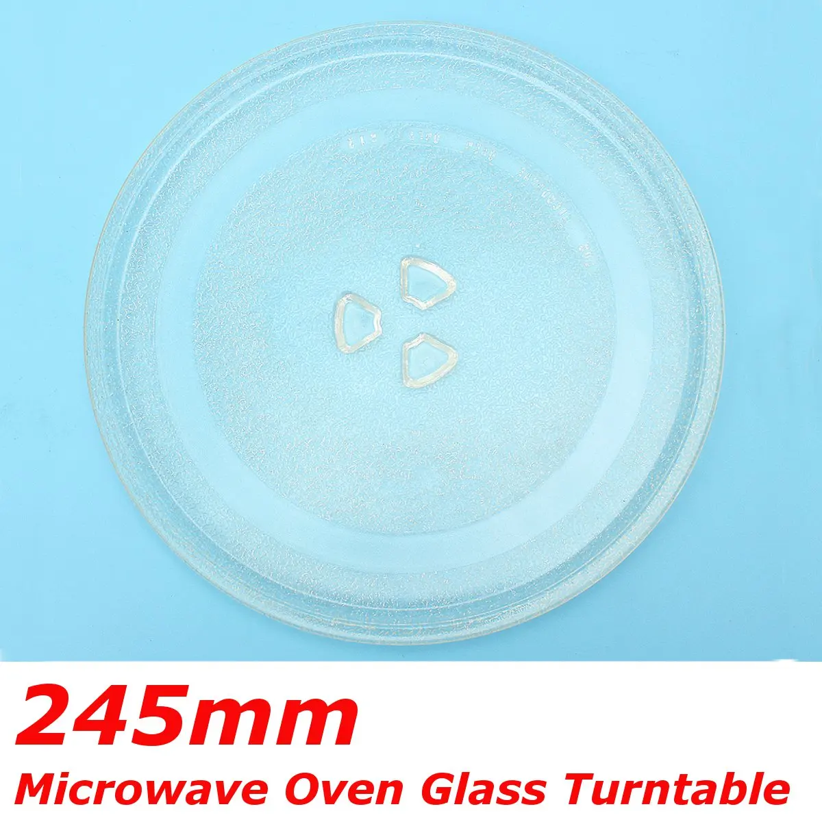 

245mm Univeral Microwave Oven Glass Disc Tray Turntable Y type bottom Flat Pallet Plates for Midea and other Thicken