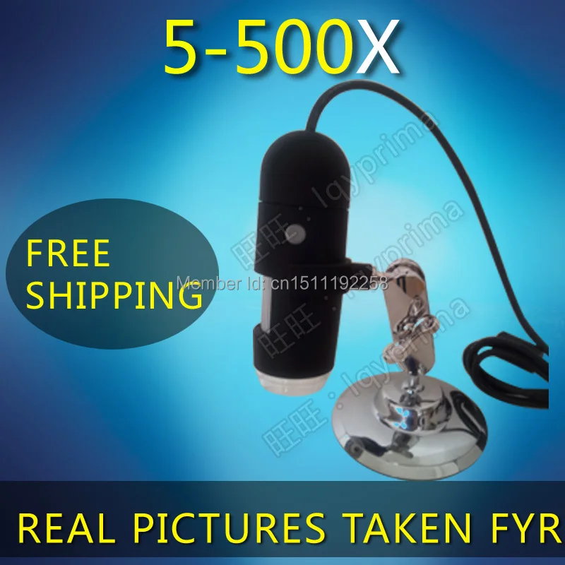 

Digital microscope 5-500X magnification in 2.0MP