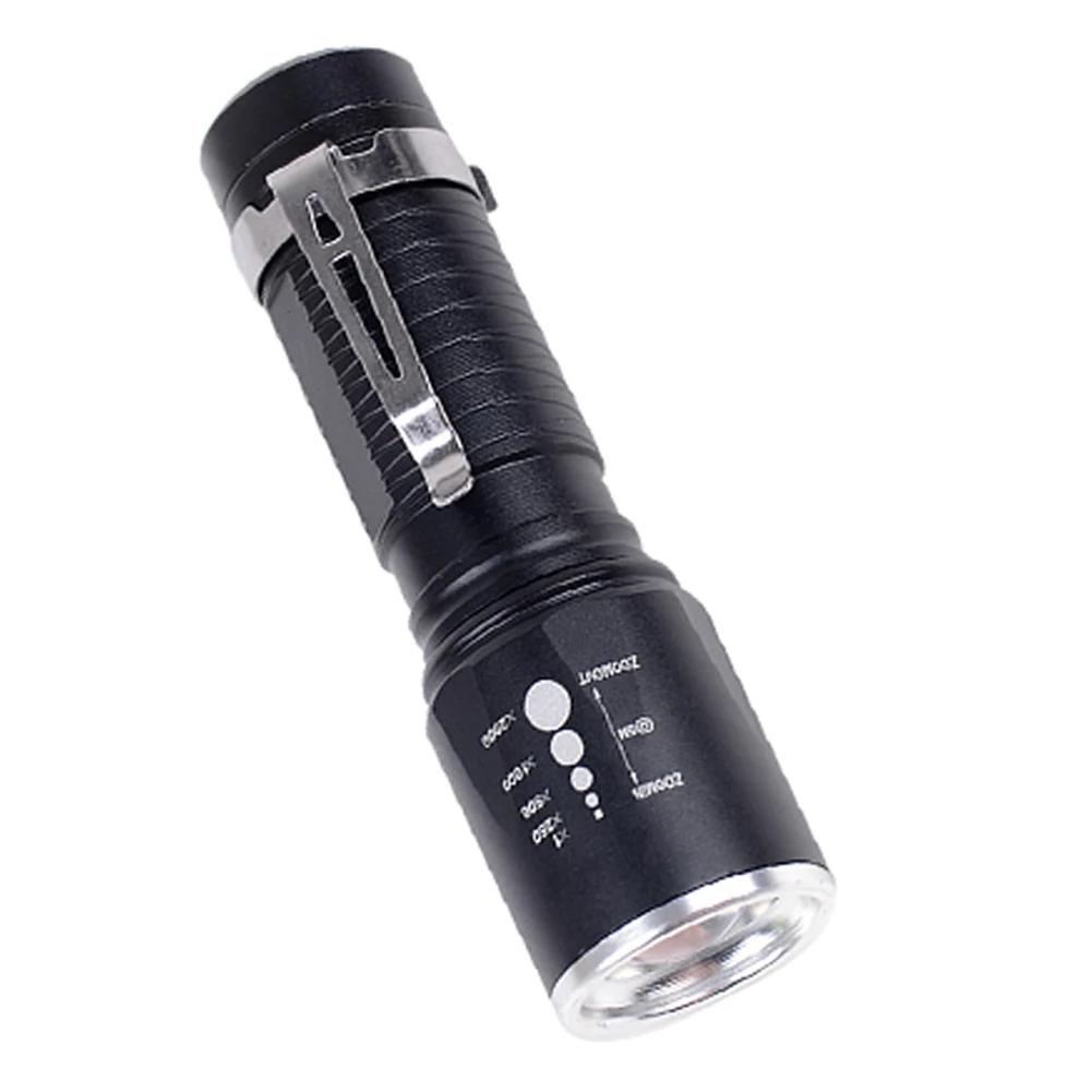 Waterproof Zoomable XML-T6 LED Flashlight Torch 3800LM Portable Camping Hunting Emergency Light 5Modes For 18650/3xAAA Battery