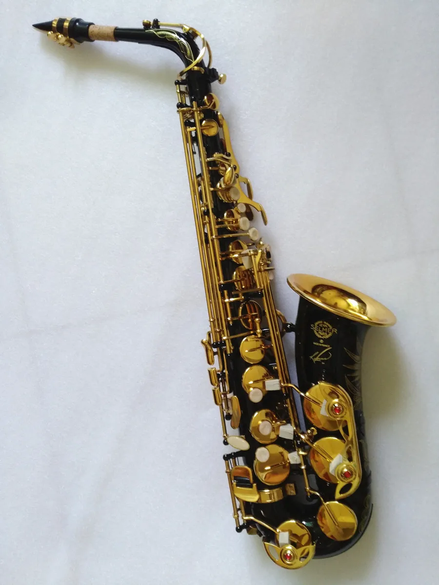 

New Saxophone Alto instrument black Gold key High quality Alto saxophone SAS- 54 Sax Perfect sound quality Free shipment