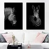 Nordic Canvas Art Painting Black White Giraffe Elephant Zebra Lion Print Animal Wall Art Poster Living Room Home Decor Painting ► Photo 3/6