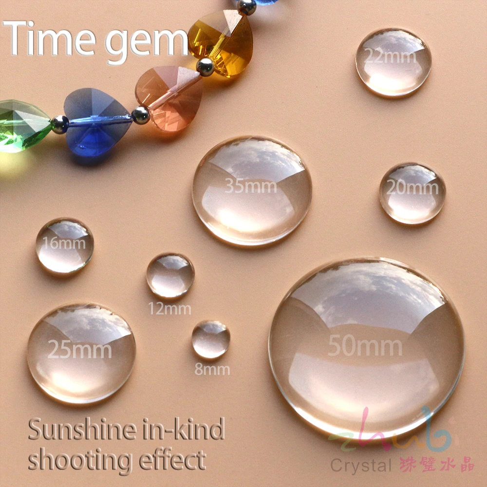 

Crystal Clear Smooth Bead No Hole 6-50mm Round Transparent Flatback Glass Half Sphere Ball Cabochon For Jewelry Making Supplies