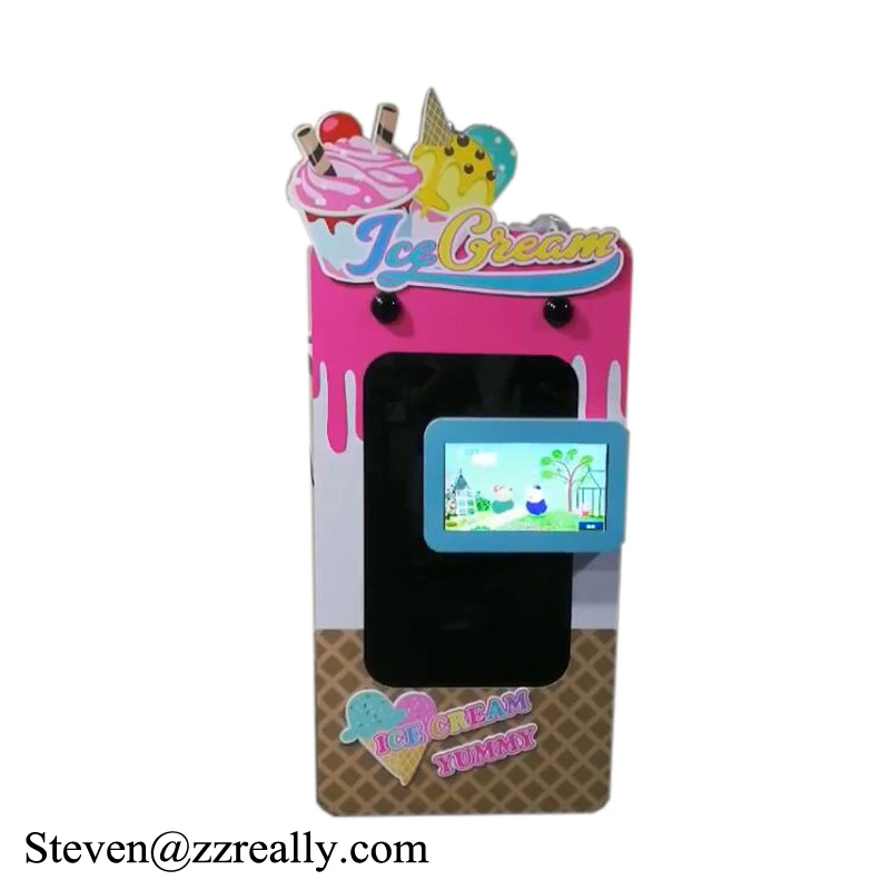

Commercial automatic coin operated ice cream vending machine for market