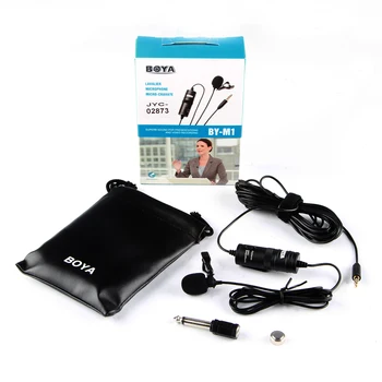 BOYA BY-M1 Lavalier Omnidirectional Camera Condenser Microphone for DSLR Canon Nikon Sony iPhone 7 6S Camcorder Audio Recorder
BOYA BY-M1 Lavalier Omnidirectional Camera Condenser Microphone for DSLR Canon Nikon Sony iPhone 7 6S Camcorder Audio Recorder