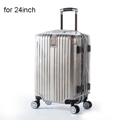 Прочный утолщенный ПВХ прозрачный защитный чехол для багажа аксессуары для путешествий защита от пыли водонепроницаемый чемодан защитные чехлы - Цвет: 24 inch