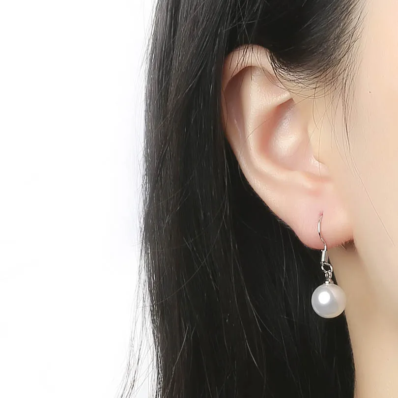 Женские серьги подвески с искусственным жемчугом 8 мм|dangle drop earings|dangle earringsdrop dangle