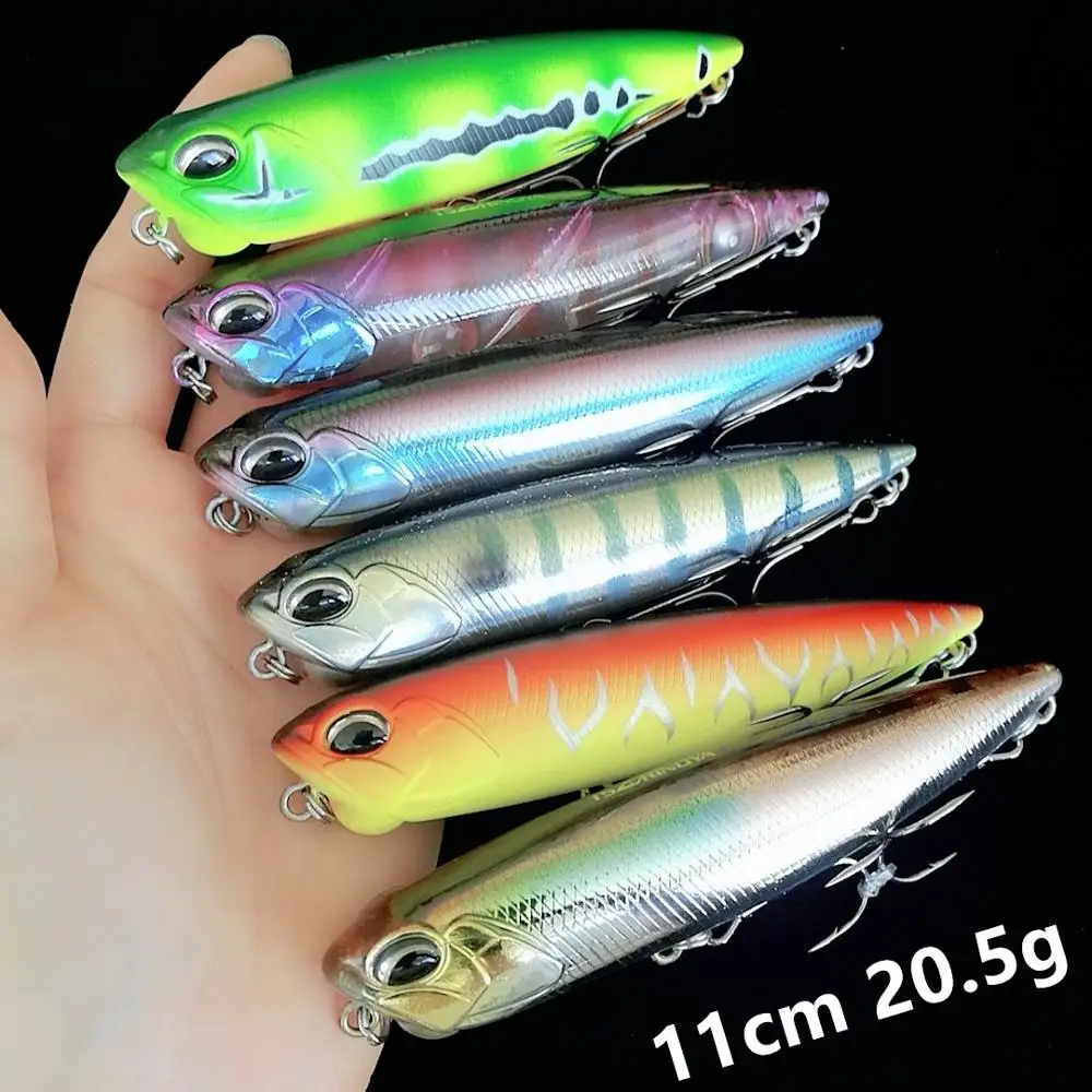 

Tusrinoya 6pcs 11cm 20.5g Fishing Lure Pencil StickBait Lure Floating Wobblers Artificiais Long Casting Hard Bait 6 Colors